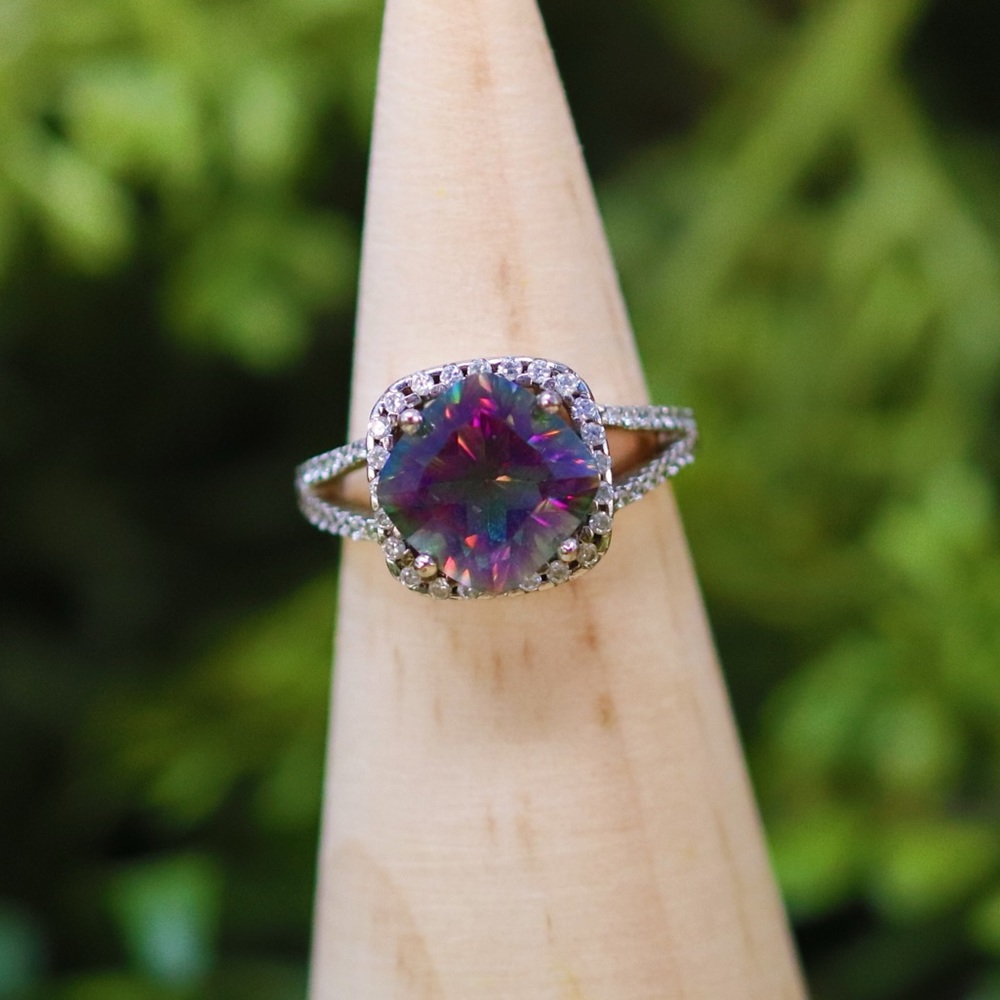 Mystic Topaz Sterling Silver Ring